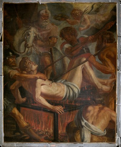 Pfarrkirche (Parochiekerk Sint-Laurentius). Gemälde. von Unbekannter Künstler