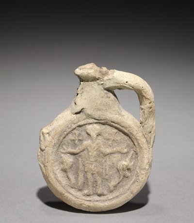 Pilgerflasche mit Sankt Menas, 500-700 von Unbekannt