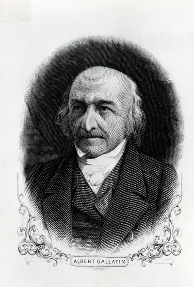 Porträt von Albert Gallatin (1761-1849) (Gravur) von Unbekannt
