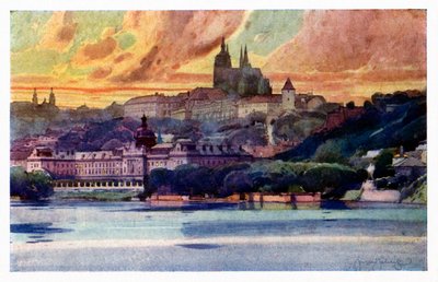 Prag: Schloss und Straka-Akademie von Unbekannter Künstler