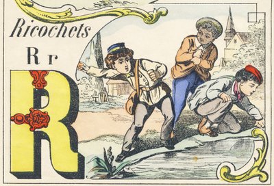 R: ricochets - Spiele Alphabet, ca. 1890 von Unbekannt
