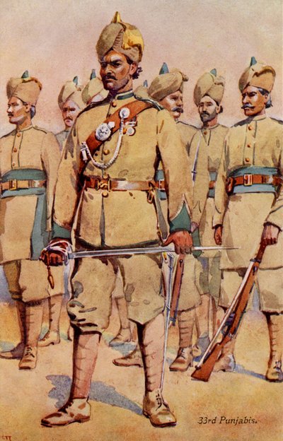 Regiment der 33. Punjabis von Unbekannter Künstler