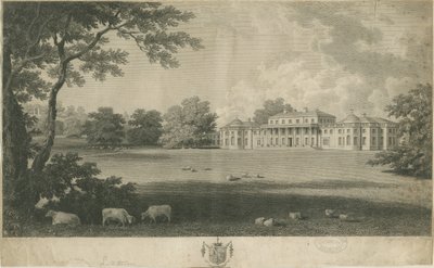 Shugborough Halle: Gravur, undatiert [ca. 1802] von Unbekannt