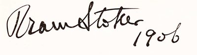 Unterschrift von Bram Stoker von Unbekannt
