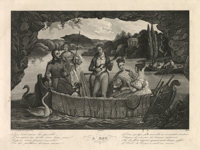 Das Wasser, Paris, ca. 1835 (Gravur) von Unbekannter Künstler