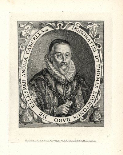 Thomas Egerton (1540-1617) von Unbekannter Künstler