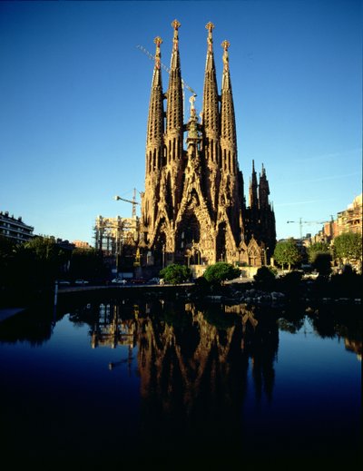 Ansicht der Sagrada Familia Kathedrale von Unbekannt