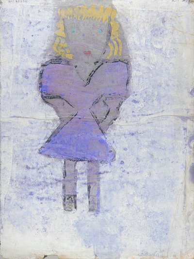 Mädchen mit blondem Haar von Unidentified