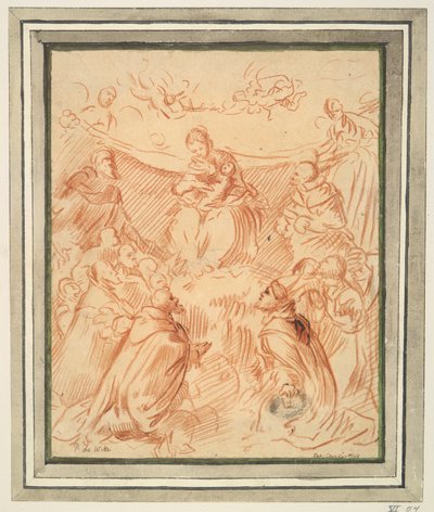 Madonna von Heiligen verehrt von Unknown