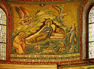 Mosaik in der Apsis mit der Geburt Christi von Unknown