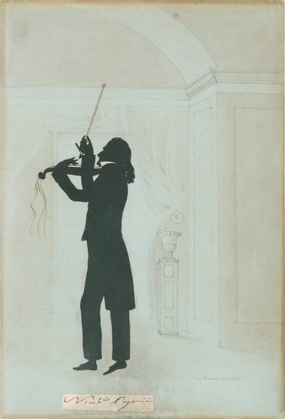 Niccolo Paganini - Silhouette von Unknown