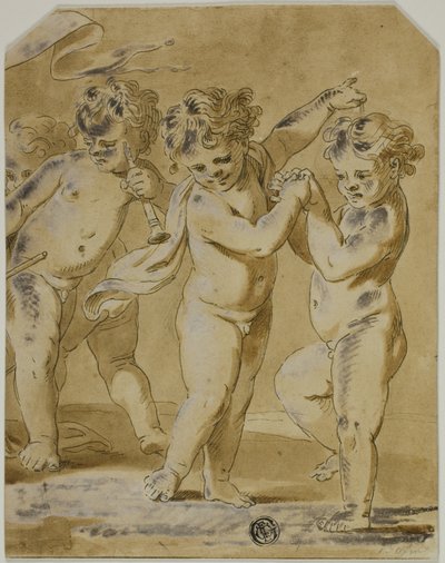Putti-Bacchanal von Unknown