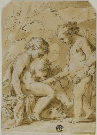 Putti Bacchanale von Unknown