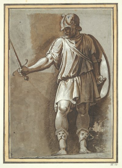 Stehender Krieger, von Polidoro von Unknown