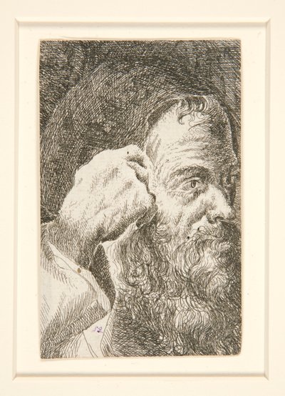 Ohne Titel (Kopf eines bärtigen Mannes) von Unknown