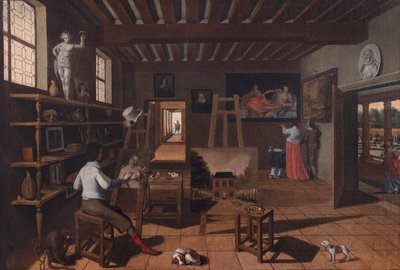 Ein Künstler in seinem Atelier von Unknown artist