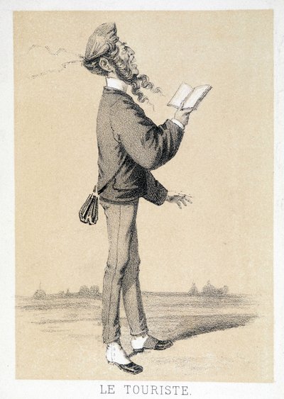 Karikatur eines englischen Touristen um 1866 von Unknown artist
