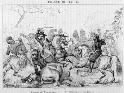 Kavallerieangriff - Republikaner und Vendéens von Unknown artist