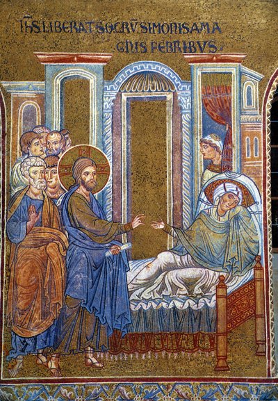 Christus und die Schwiegermutter von Petrus von Unknown artist