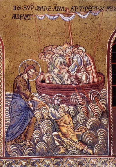 Christus geht auf dem Wasser von Unknown artist