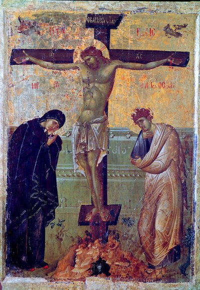 Kreuzigung (Ikone des 13. Jahrhunderts) von Unknown artist