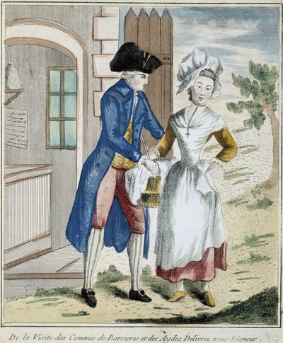 Zoll: Barriere-Steuer - Karikatur um 1800 von Unknown artist