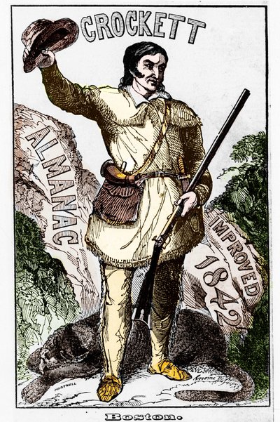 David Crockett (1786-1836), amerikanischer Pionier - Almanach von Unknown artist