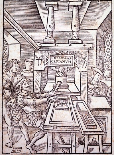 Französische Presse. 16. Jahrhundert. von Unknown artist