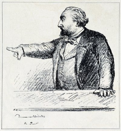 Gambetta hält seine Rede über die Amnestie von Unknown artist