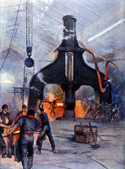 Metallwerke Ansaldo im Jahr 1890 von Unknown artist