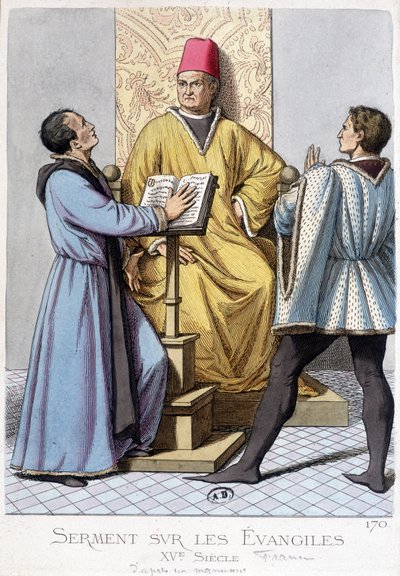 Eid auf die Evangelien, Frankreich 15. Jahrhundert von Unknown artist