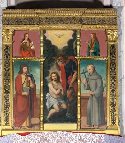 Polyptychon der Taufe Christi von Unknown artist
