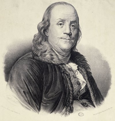 Porträt von Benjamin Franklin von Unknown artist