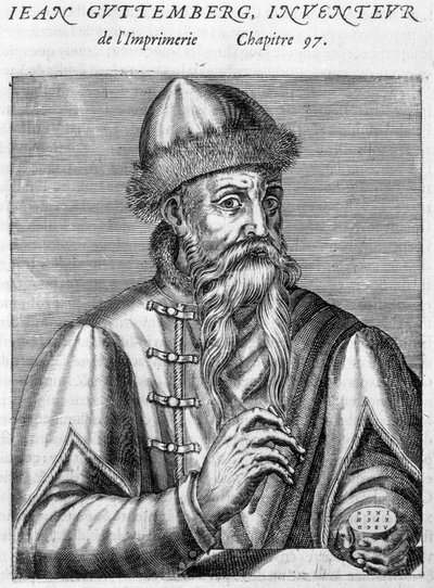 Porträt von Johannes Gutenberg (1400-1468) von Unknown artist