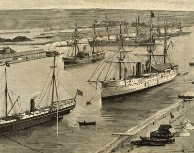 Suezkanal, Port Said, Ägypten von Unknown artist