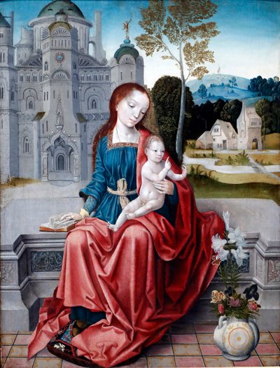 Jungfrau und Kind, Detail, 1520-30 von Unknown