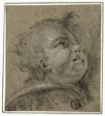 Putto mit erhobenem Gesicht von Unknown Italian