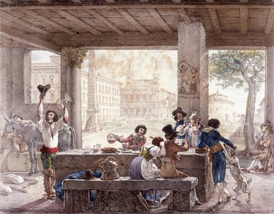 Bistro in Rom um 1820 von Unknown artist
