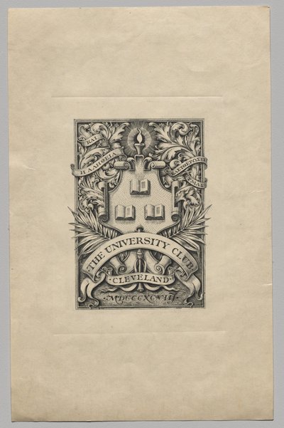 Exlibris: The University Club, Cleveland von Unknown artist