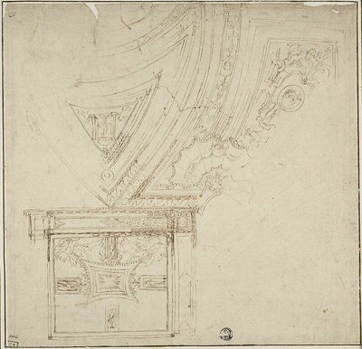 Deckenverzierung mit Grotesken von Unknown artist