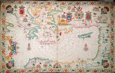 Karte des östlichen Mittelmeers, ca. 1600 von Unknown artist