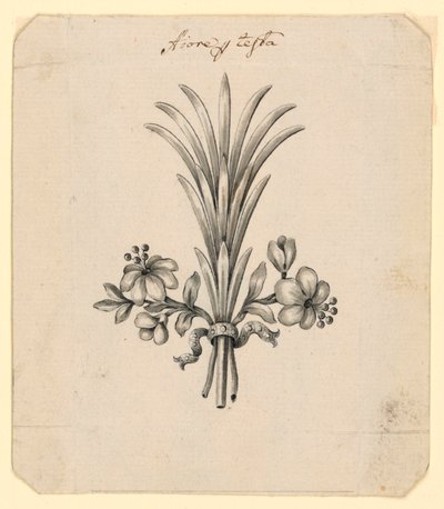 Entwurf für Blumen als Haarschmuck von Unknown artist