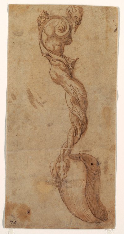 Entwurf für einen Servierlöffel von Unknown artist