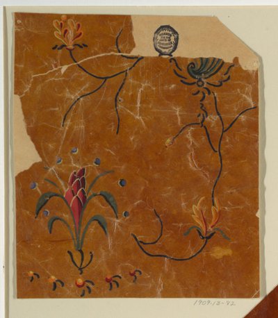 Entwurf für einen gewebten Stoff, Fragment von Unknown artist