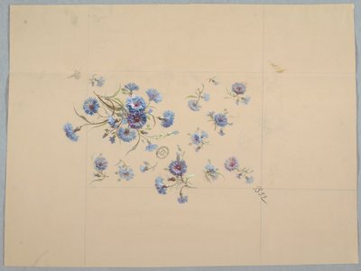 Entwürfe für Tapeten und Textilien: Blumen von Unknown artist