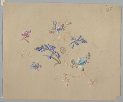 Entwürfe für Tapeten und Textilien: Blumen von Unknown artist