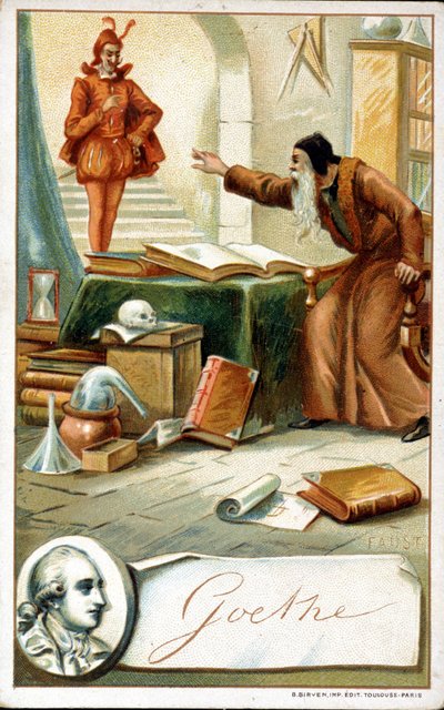 Faust von Goethe - Chromolithographie 19. Jahrhundert von Unknown artist