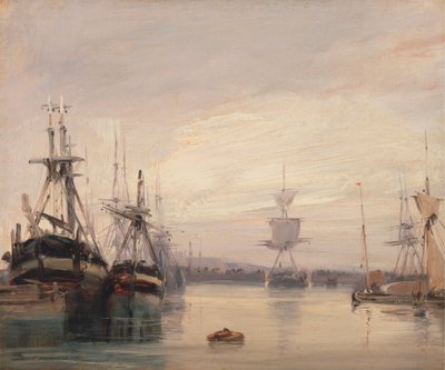 Französische Hafenszene von Unknown artist