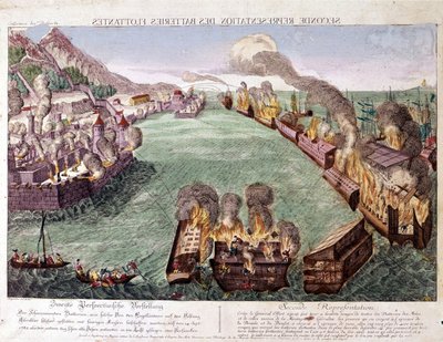 Große Belagerung von Gibraltar 1779-1783 (Gravur) von Unknown artist