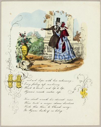 Herz und Hoffnung mit Liebe umschlungen (Valentine) von Unknown artist